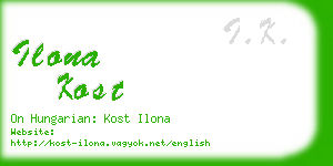 ilona kost business card